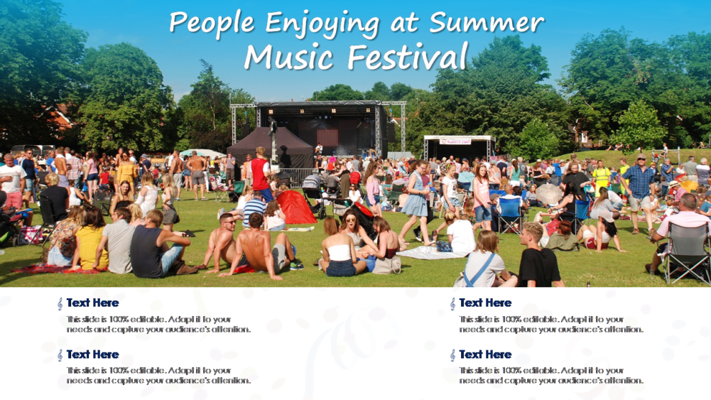 People Enjoying at Summer Music Festival