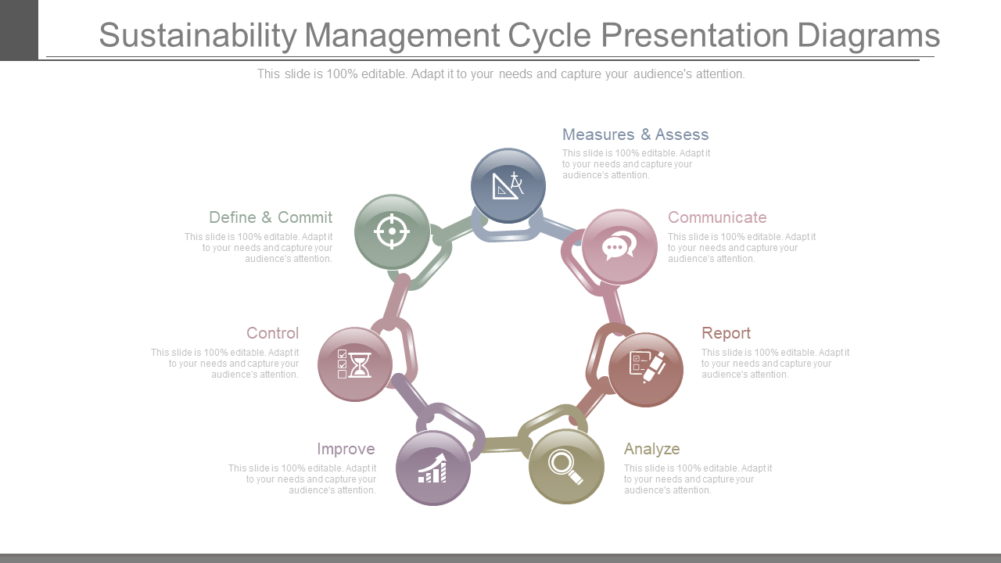 Sustainability Management Cycle Presentation Diagrams