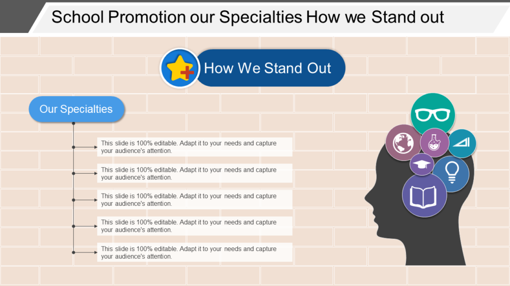 School Promotion Our Specialities