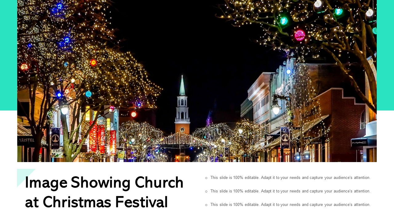 Image Showing Church At Christmas Festival