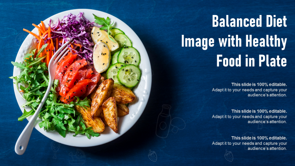 Balanced Diet Image With Healthy Food