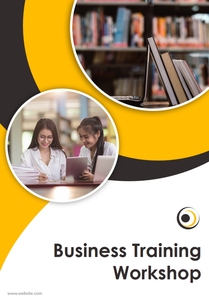 Corporate Training and Development Single Page Brochure Template Front