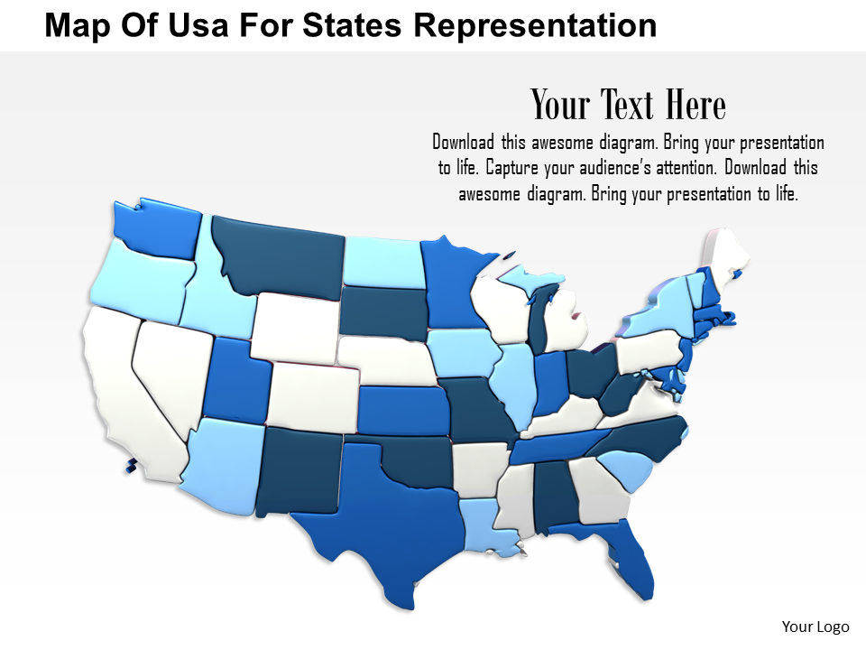 Map Of USA For States Representation Image