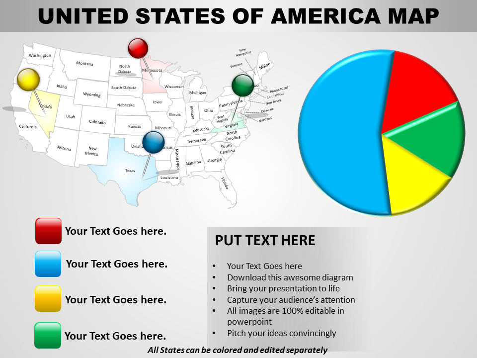 USA Country PowerPoint Map