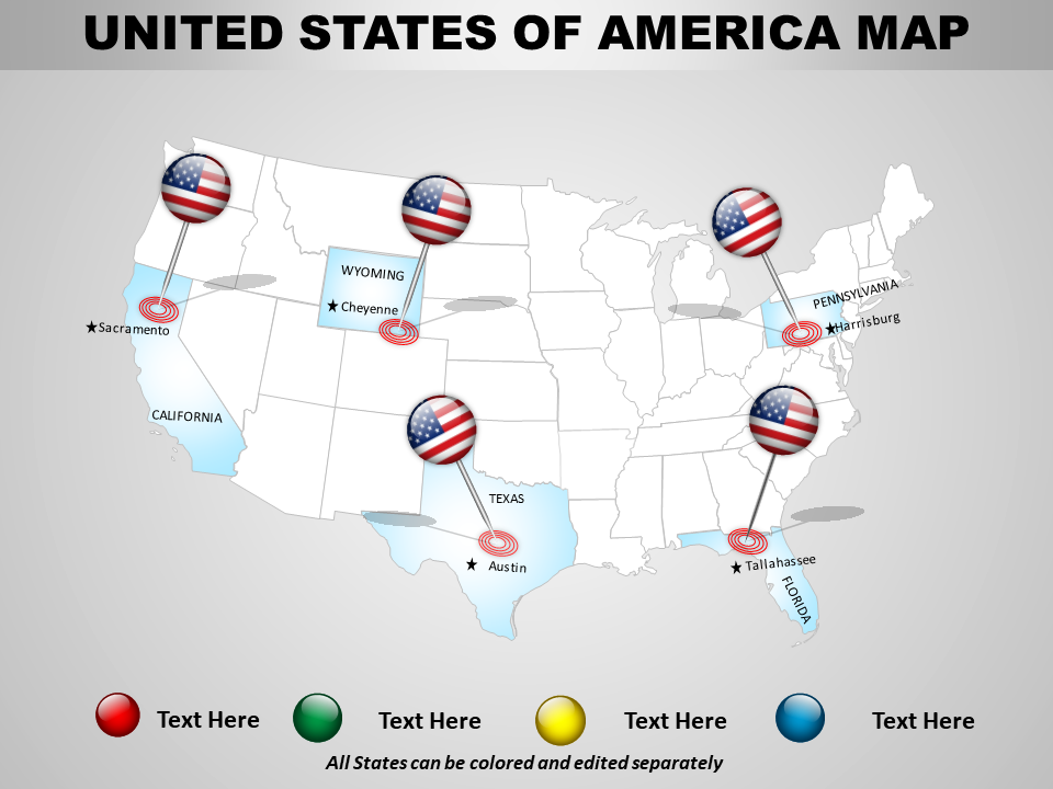 USA Country PowerPoint Map