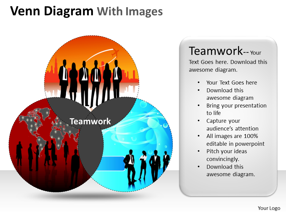 Venn Diagram With Images PPT Template