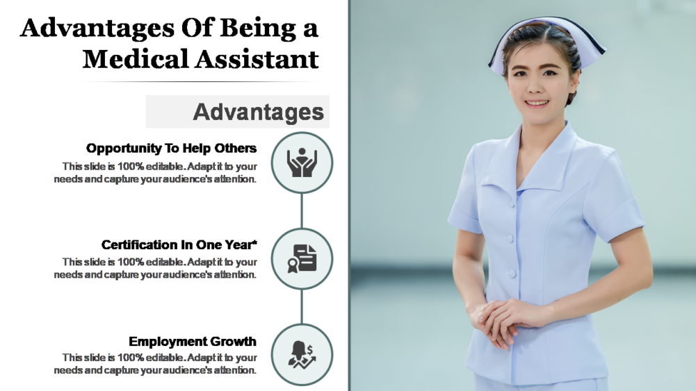 Advantages of Medical Assistant PowerPoint Template Advantages of Medical Assistant PowerPoint Template