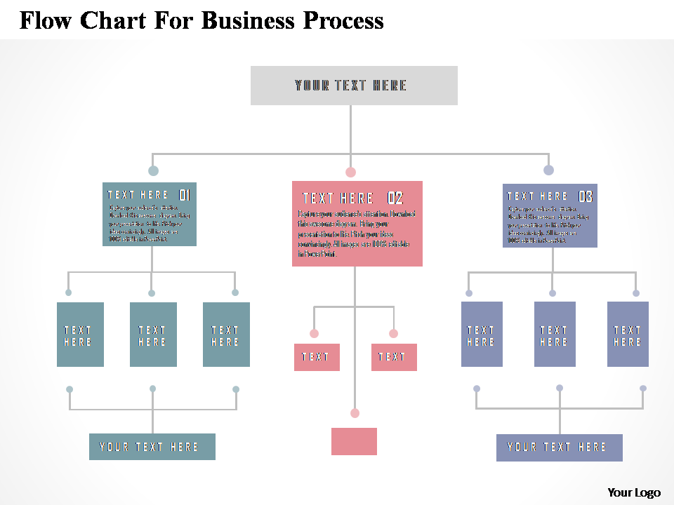Flow Chart for Business Process Flat PowerPoint Design