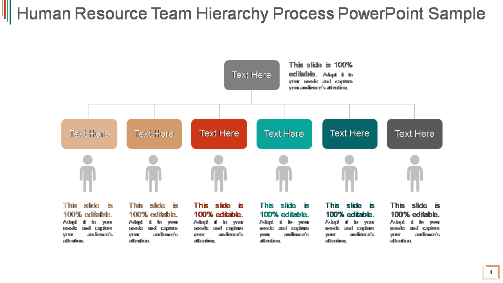 Human Resource Team Hierarchy Process PowerPoint Sample