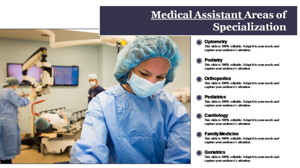 Medical Assistant Areas of Specialization PowerPoint Template