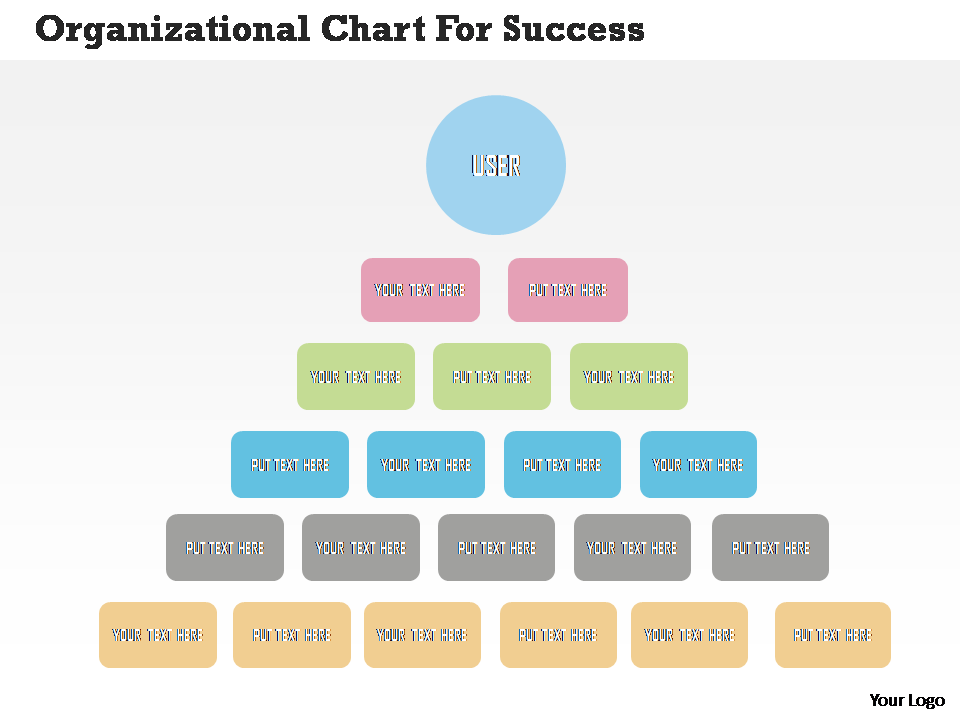 Organizational Chart For Success Flat PowerPoint Design