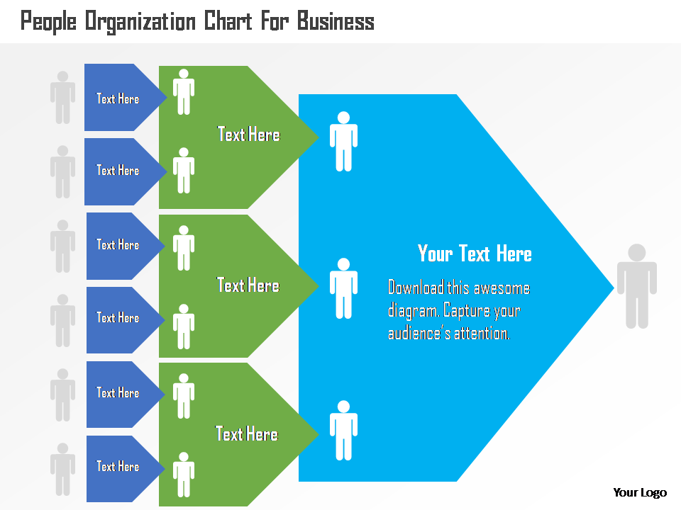 People Organization Chart For Business Flat PowerPoint Design