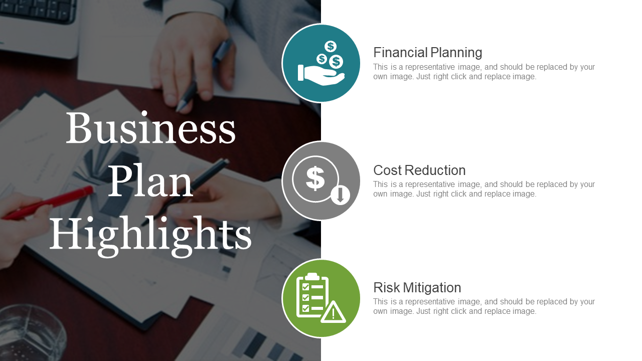 Business Plan Highlights PowerPoint Layout