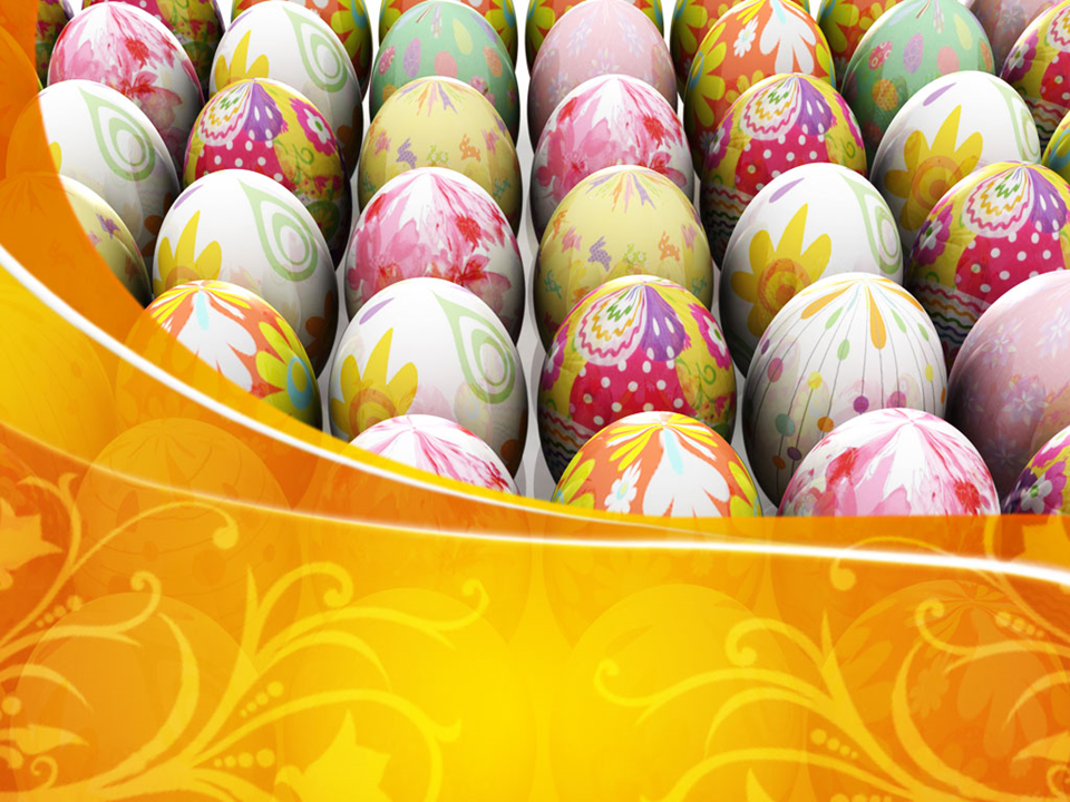 Church Easter Collection Of Eggs For Festival PowerPoint Templates PPT Backgrounds