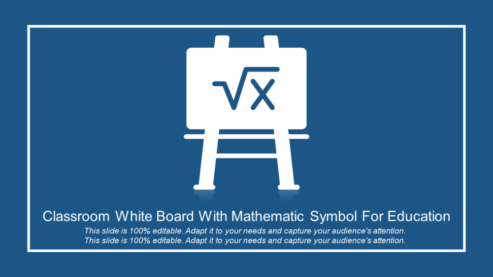 Classroom White Board With Mathematic Symbol