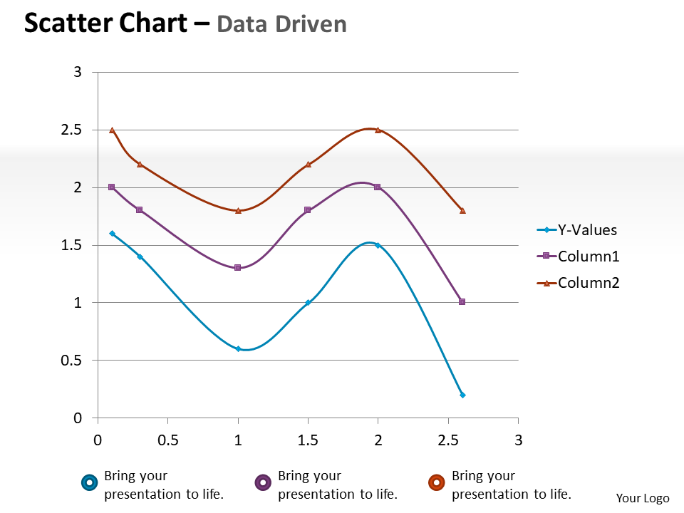 Data driven scatter chart mathematical diagram PowerPoint Slide