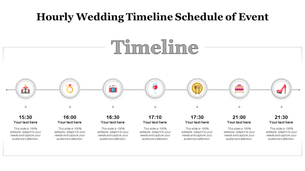 Hourly Wedding Timeline Schedule
