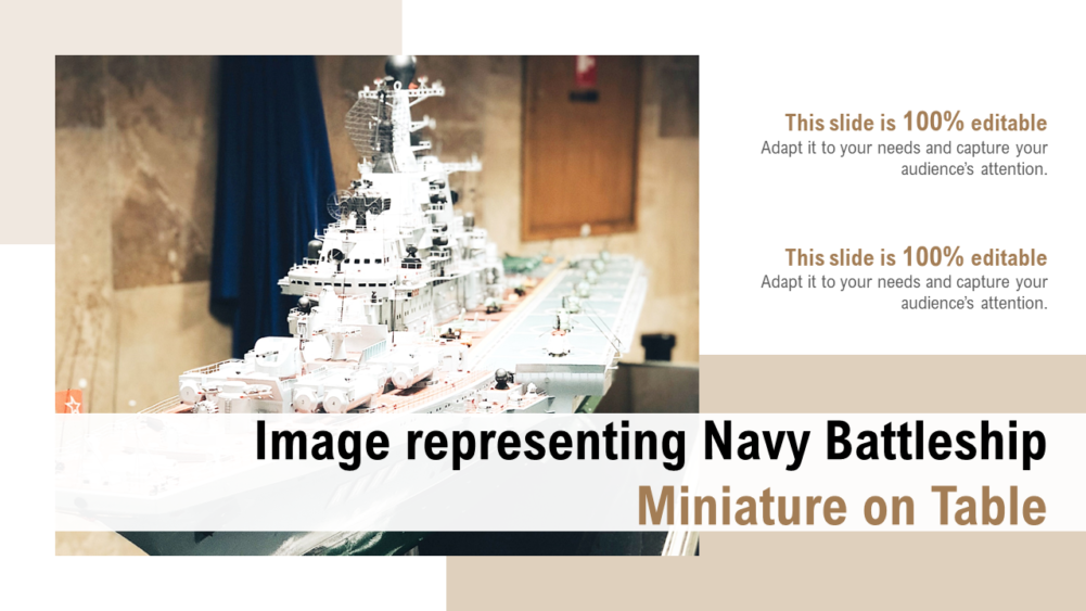 Image Representing Navy Battleship Miniature On Table