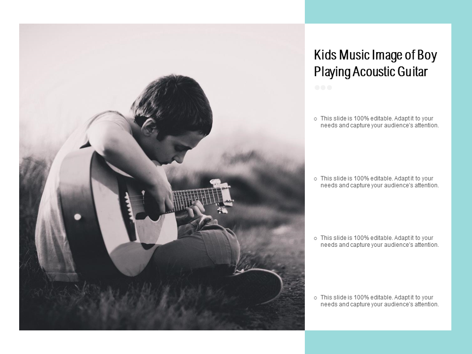 Kids Music Image Of Boy Playing Acoustic Guitar