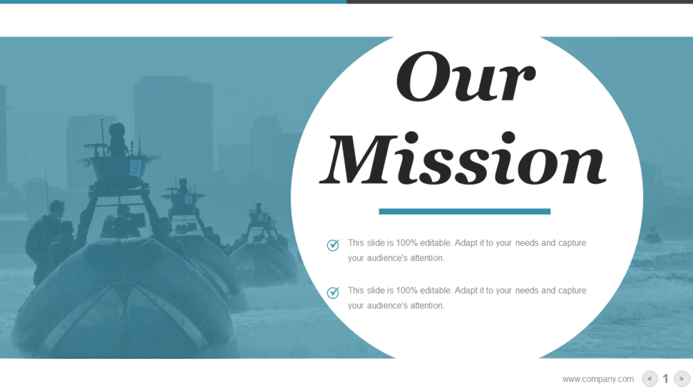 Navy Slide Showing Our Mission