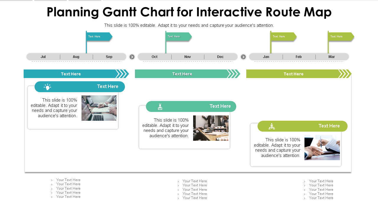 Planning Gantt Chart for Interactive Route Map 
