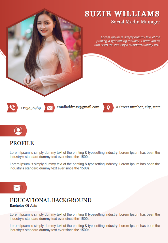Resume Template 33 Resume Template 33