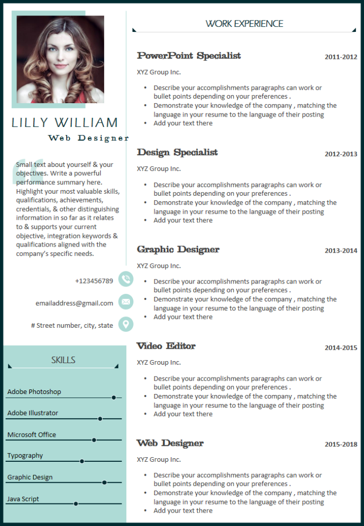 Resume Template 79 Resume Template 79