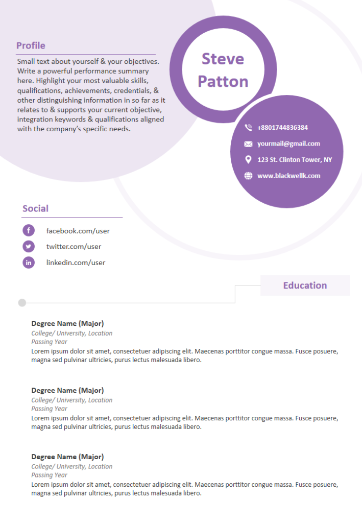 Resume Template 96 Resume Template 96