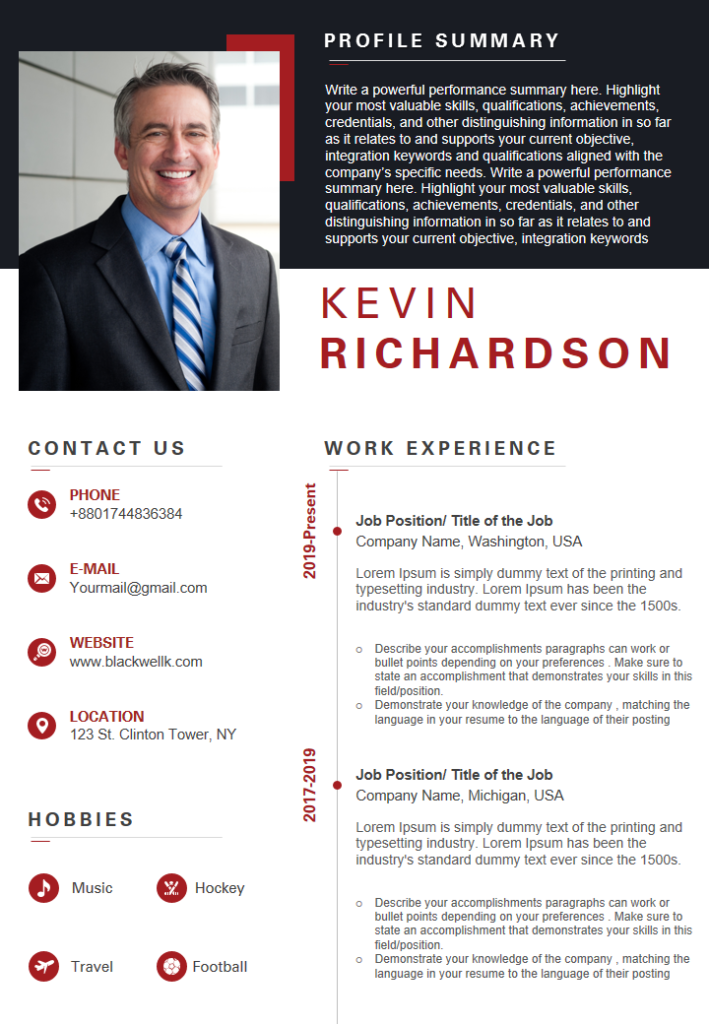 Resume Template 98 Resume Template 98