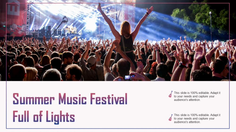 Summer Music Festival Full Of Lights
