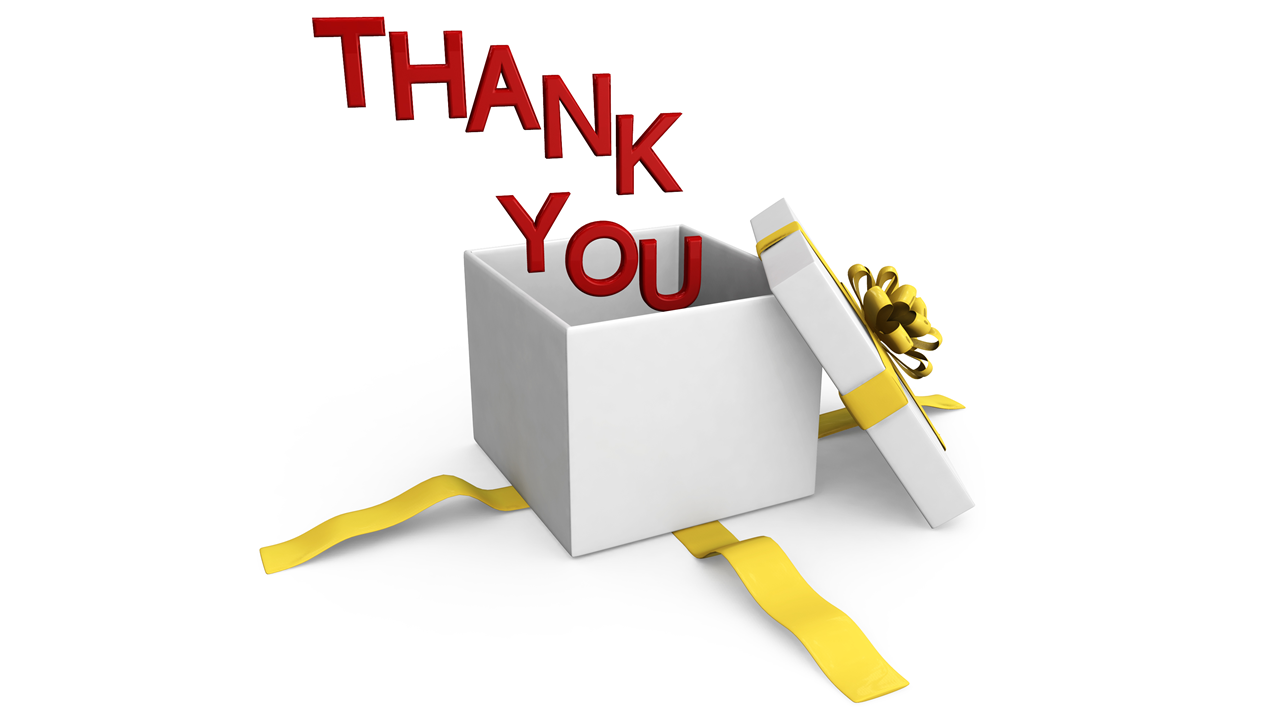 0914 Thank You Words Coming Out Of Gift Box Stock Photo ...