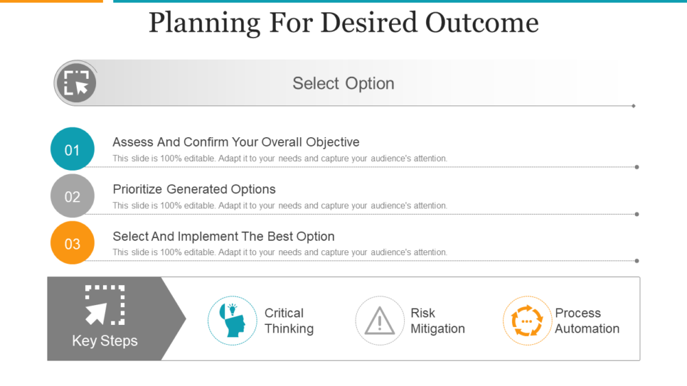 Planning For Desired Outcome PPT Sample Presentations