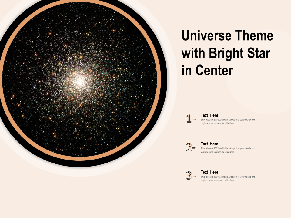 Universe Theme With Bright Star In Center