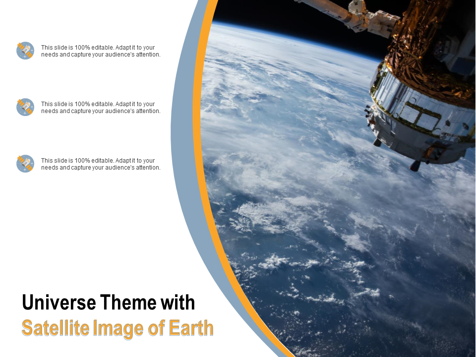 Universe Theme With Satellite Image Of Earth