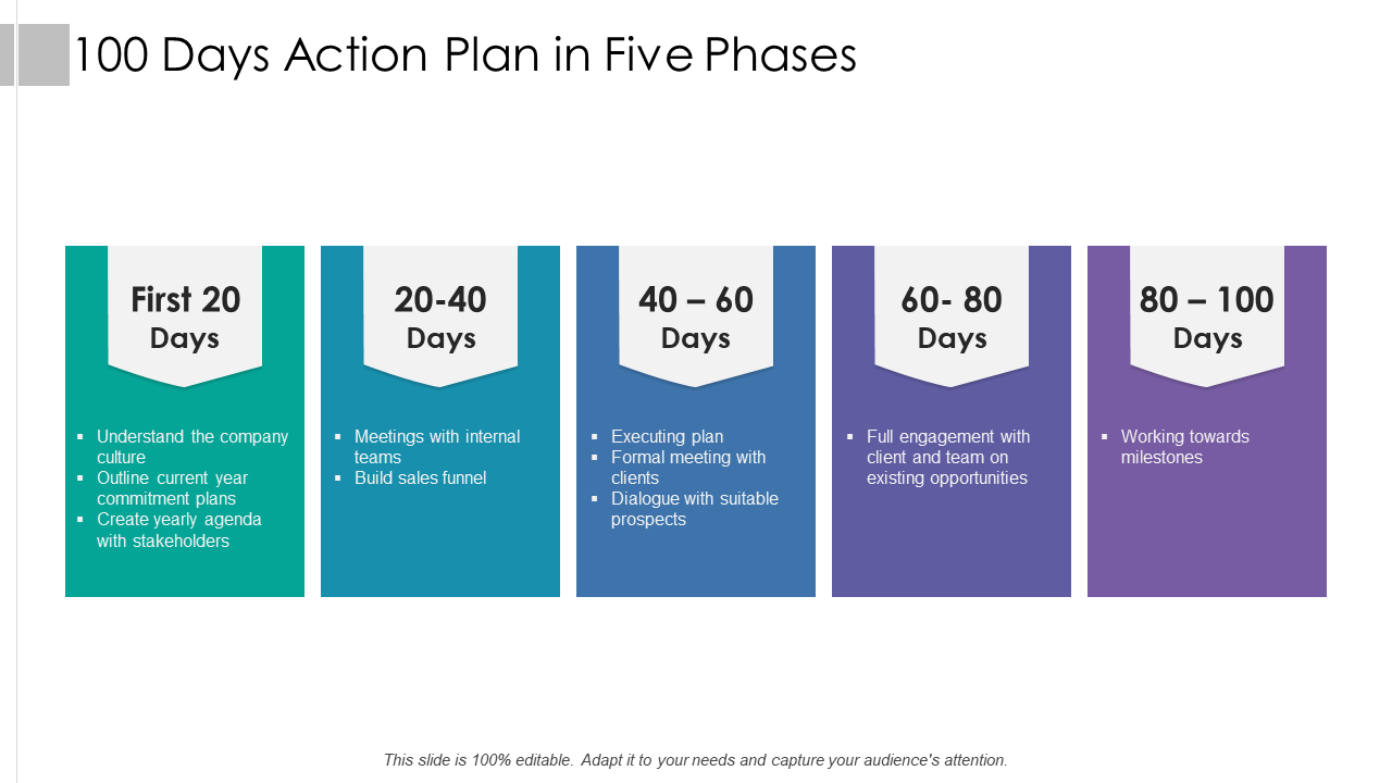 100 Days Action Plan In Five Phases