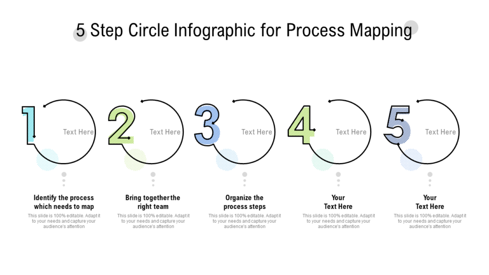 5 Step Circle Infographic For Process Mapping