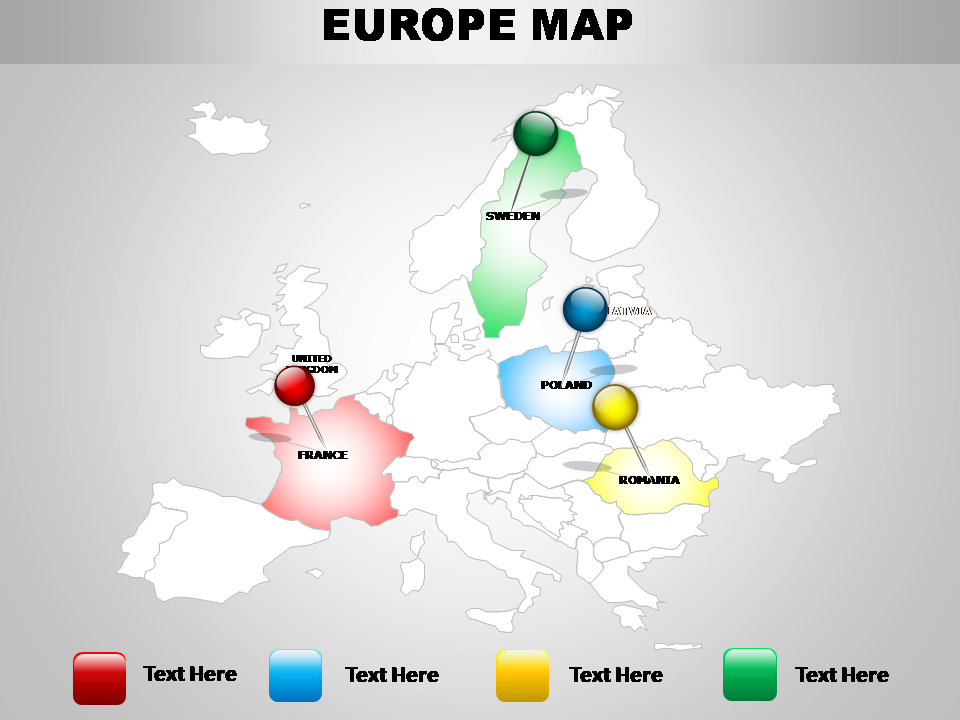 Europe Map Template 9