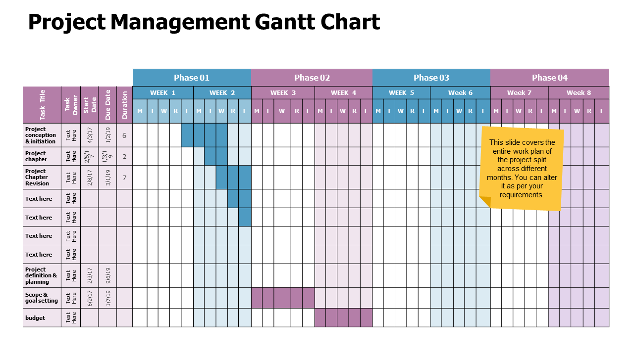 Gantt Chart Template 6