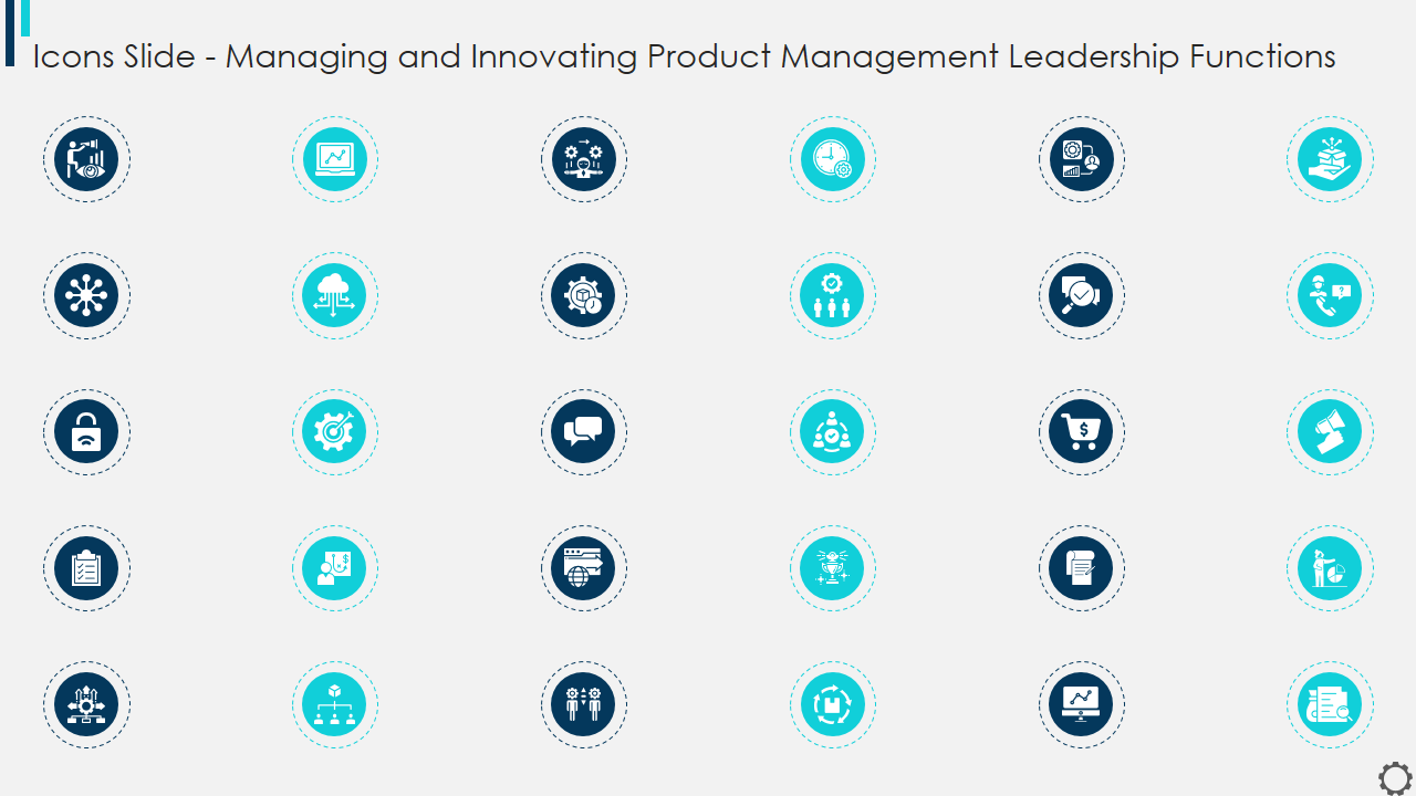Icons Slide - Managing and Innovating Product Management Leadership Functions 