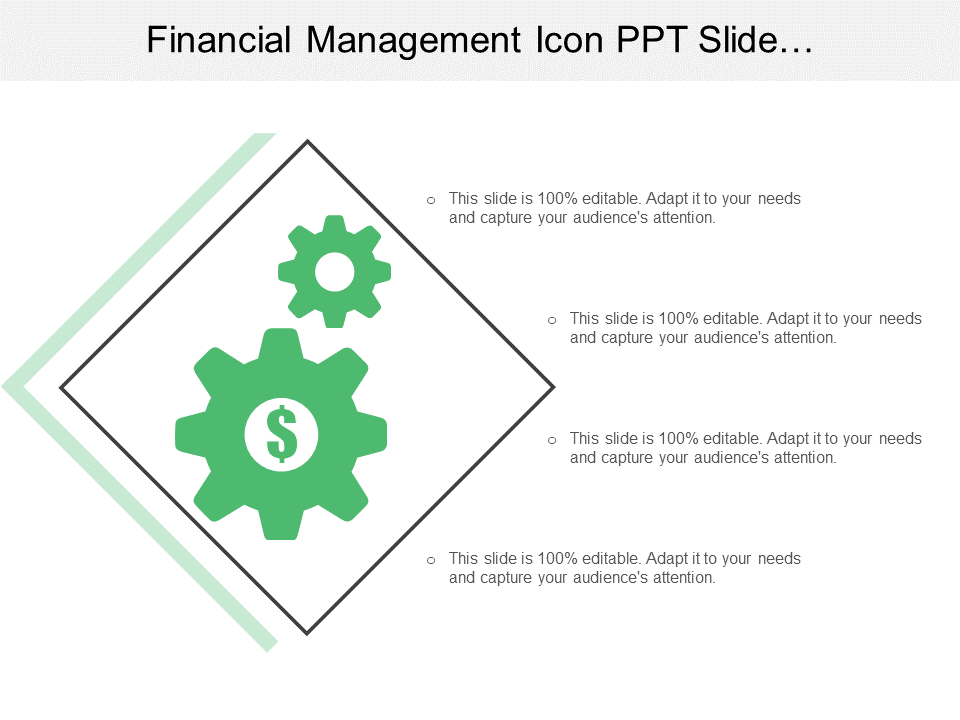 Financial Management Icon PPT Slide Presentation