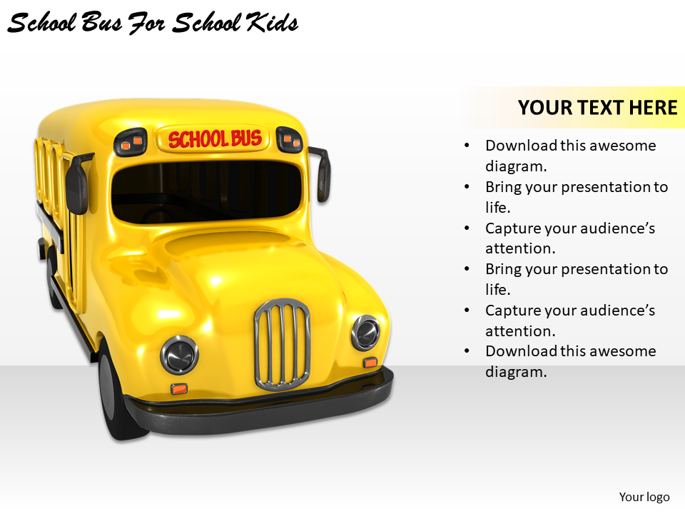 School Bus for School Kids Image Graphics for PowerPoint