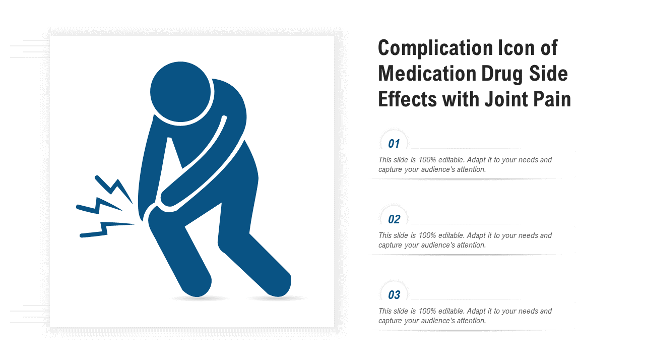 Complication Icon Of Medication Drug Side Effects With Joint Pain