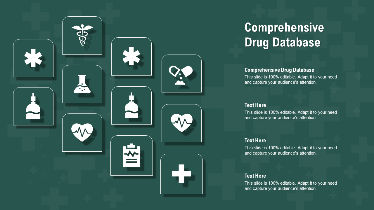 Comprehensive Drug Database PPT PowerPoint Presentation Infographic