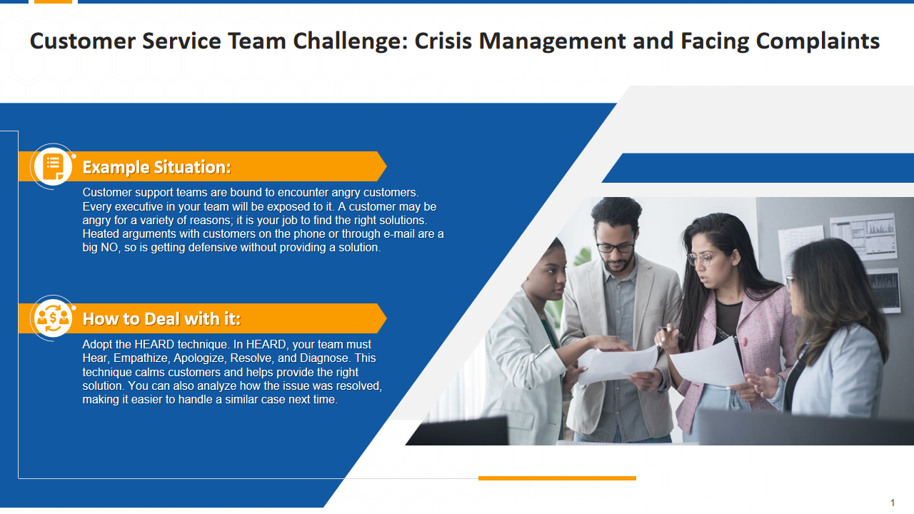 Customer Service Team Challenge. Crisis Management and Facing Complaints 
