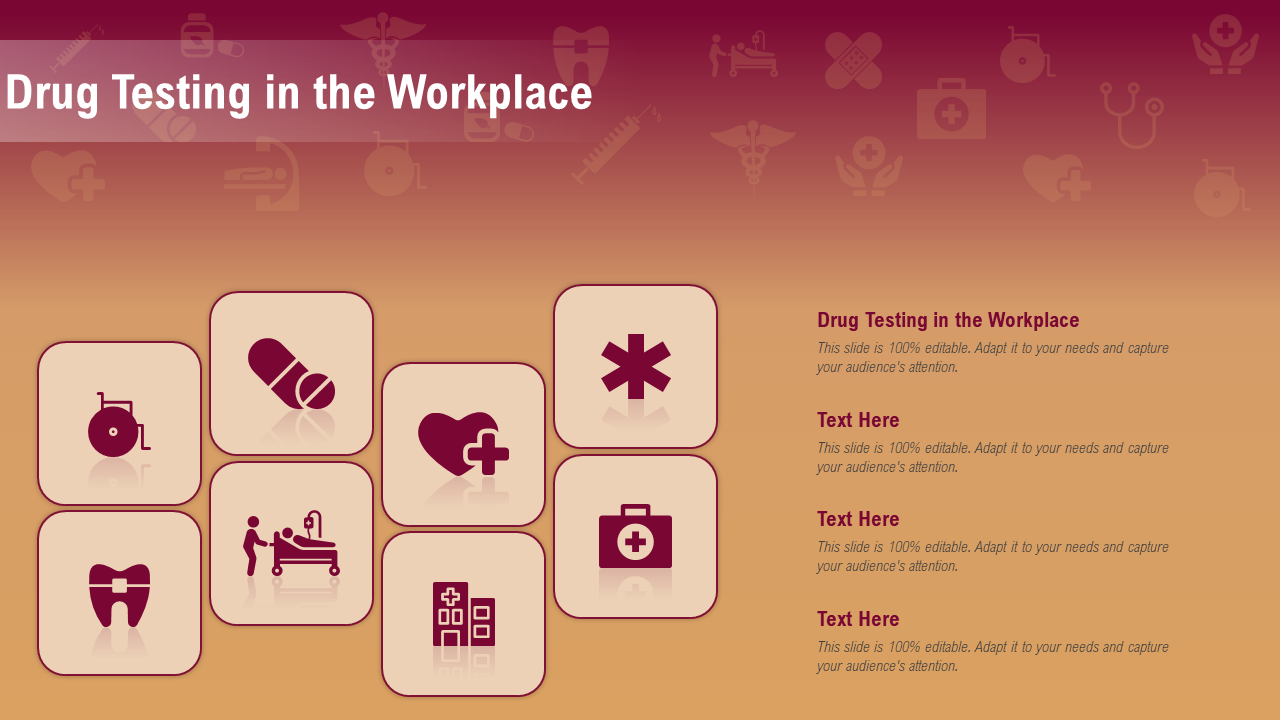 Drug Testing In The Workplace PPT PowerPoint Presentation Template