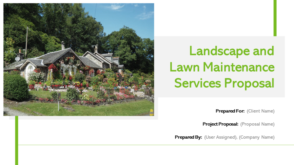 Landscape And Lawn Maintenance Services Proposal