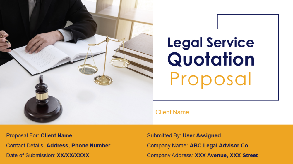 Legal Service Quotation Proposal PowerPoint