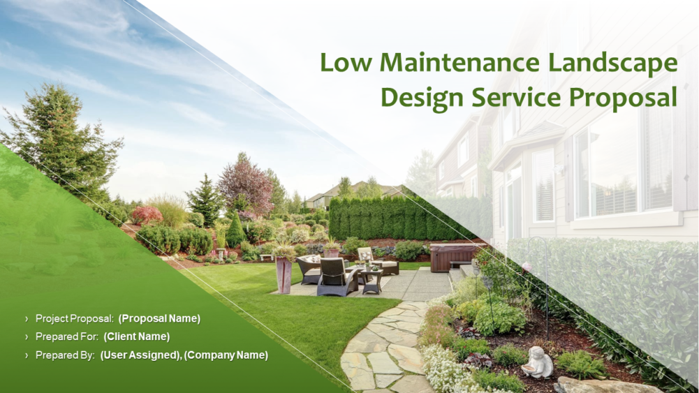 Low Maintenance Landscape Design Service Proposal