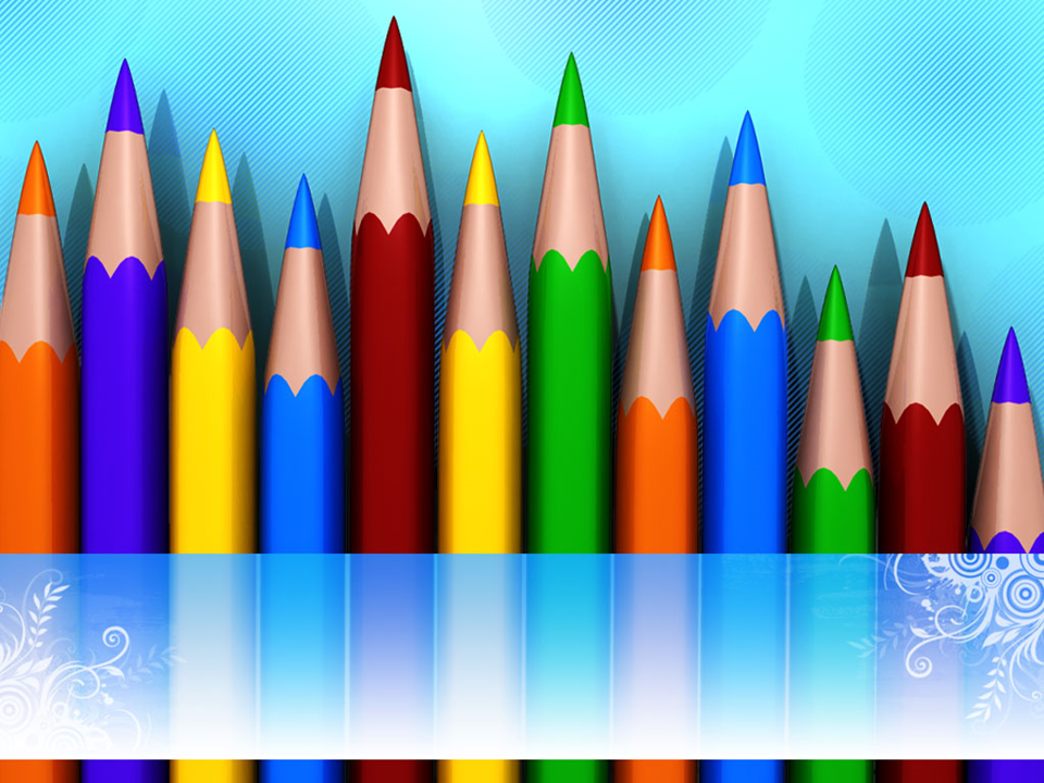 PowerPoint Templates For School Colourful Pencils Education PPT Process