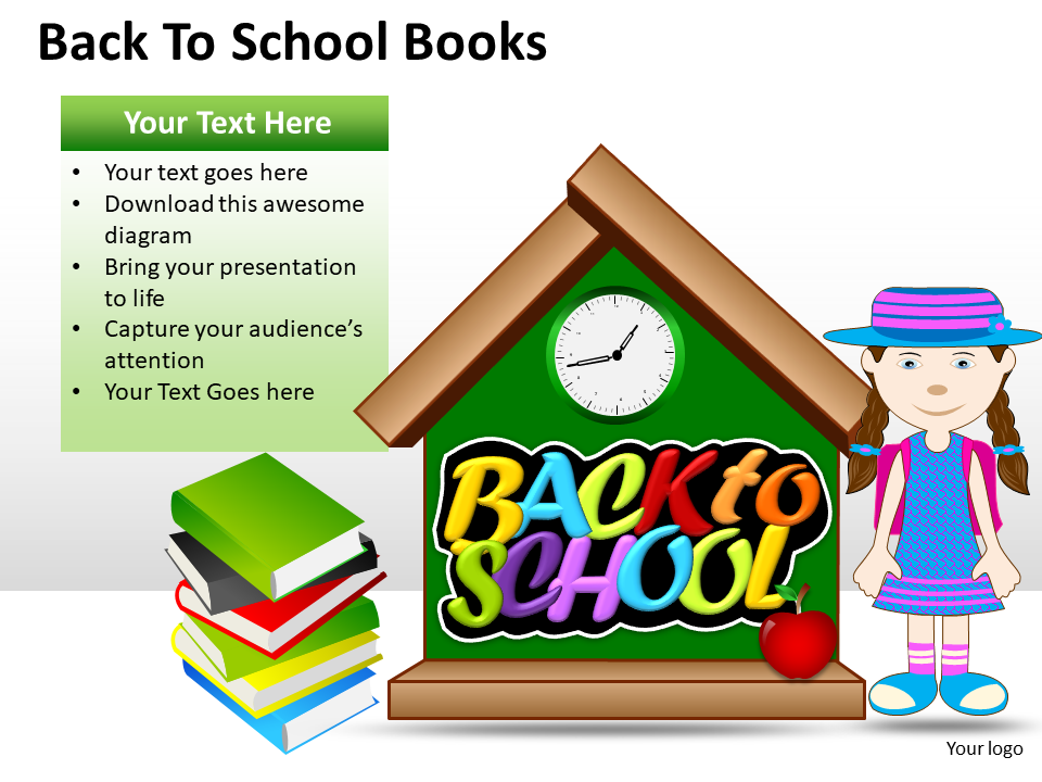 Back To School Books PowerPoint Presentation Slides